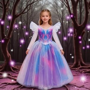 Enchanting Purple and Blue Princess Dress